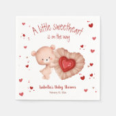 Little Sweetheart Red Baby Dusche Napkins Serviette (Vorderseite)