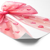 Little Sweetheart Red Bow Baby Dusche Willkommen Poster (Ecke)