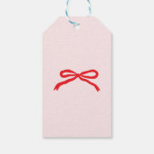 Little Sweetheart Red Bow Birthday Thank you Geschenkanhänger (Rückseite)