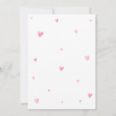 Little Sweetheart Red Valentine Baby Dusche Einladung (Rückseite)