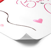 Little Sweetheart Red Valentine Bücher und Geschen Poster (Ecke)