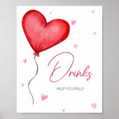 Little Sweetheart Red Valentine Drinks Poster (Vorne)