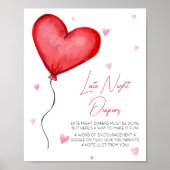 Little Sweetheart Red Valentine Spate Night Diaper Poster (Vorne)