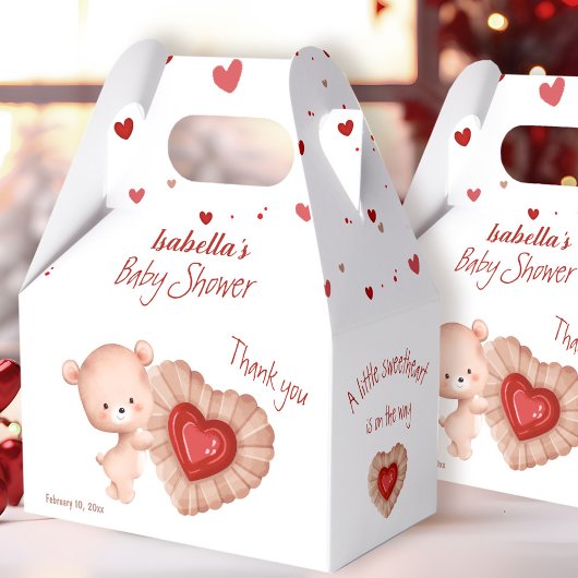 Little Sweetheart Red Valentines Baby Dusche Geschenkschachtel