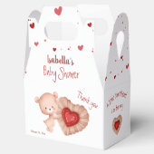 Little Sweetheart Red Valentines Baby Dusche Geschenkschachtel (Geöffnet)