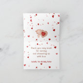 Little Sweetheart Red Valentines Boy Baby Dusche Dankeskarte (Innenseite)