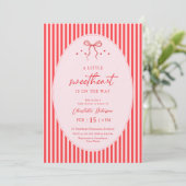 Little Sweetheart Retro Baby Shower Invitation Einladung (Stehend Vorderseite)