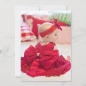 Little Sweetheart Valentine 1st Birthday Cake Einladung (Rückseite)