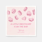 Little Sweetheart Valentine Baby Dusche Napkins Serviette (Vorderseite)