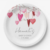 Little Sweetheart Valentine Baby Dusche Pappteller (Vorderseite)