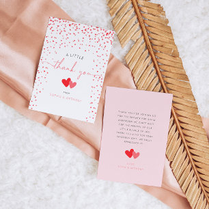 Little Sweetheart Valentine Baby Dusche Vielen Dan Dankeskarte