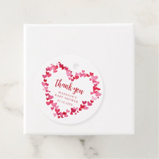 Little Sweetheart Valentine Baby Dusche Vielen Dan Geschenkanhänger (Beispiel)