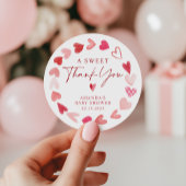 Little Sweetheart Valentine Baby Dusche Vielen Dan Runder Aufkleber
