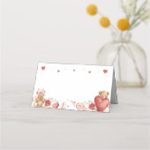 Little Sweetheart Valentine Baby Shower Folded  Platzkarte (Vorderseite)