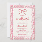 Little Sweetheart Valentine Baby Shower Invitation Einladung (Vorderseite)