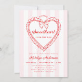 Little Sweetheart Valentine Baby Shower Invitation Einladung (Vorderseite)
