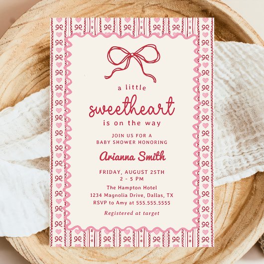 Little Sweetheart Valentine Baby Shower Invitation Einladung