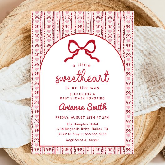 Little Sweetheart Valentine Baby Shower Invitation Einladung