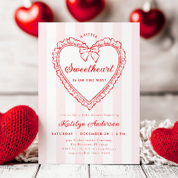 Little Sweetheart Valentine Baby Shower Invitation Einladung