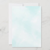 Little Sweetheart Valentine Blue Boy Baby Dusche Einladung (Rückseite)