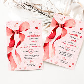 Little Sweetheart Valentine Bow Birthday Einladung