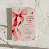 Little Sweetheart Valentine Bow Birthday Einladung