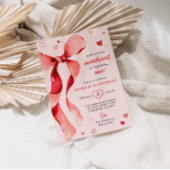 Little Sweetheart Valentine Bow Birthday Einladung