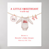 Little Sweetheart Valentine Boy Baby Dusche Poster (Vorne)