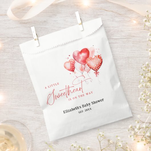 Little Sweetheart Valentine Day Moderne Babydusche Geschenktütchen (Ausgeschnitten)