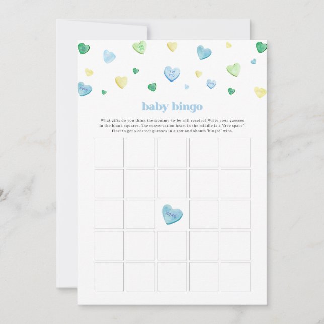 Little Sweetheart Valentine Heart Baby Bingo Game (Vorderseite)