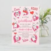 Little Sweetheart Valentine Puppy Baby Dusche Einladung (Stehend Vorderseite)