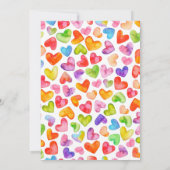 Little Sweetheart Valentine Watercolor Babydusche Einladung (Rückseite)