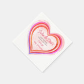 Little Sweetheart Valentine Watercolor Babydusche Serviette (Ecke)