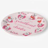 Little Sweetheart Valentine Welppy Pappteller (Schrägansicht)