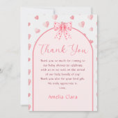 Little Sweetheart Valentines Baby Dusche Dankeskarte (Vorderseite)