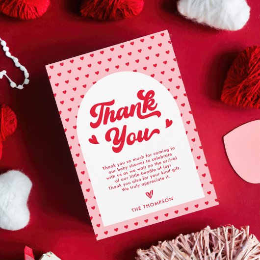 Little Sweetheart Valentines Baby Dusche Dankeskarte