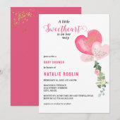 Little Sweetheart Valentines Baby Dusche Einladung (Vorne/Hinten)