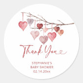 Little Sweetheart Valentines Baby Dusche Runder Aufkleber (Vorderseite)
