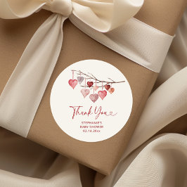 Little Sweetheart Valentines Baby Dusche Runder Aufkleber