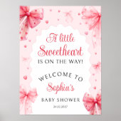 Little Sweetheart Valentines Baby Dusche Willkomme Poster (Vorne)