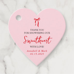 Little Sweetheart Valentine's Baby Shower Herz Geschenkanhänger
