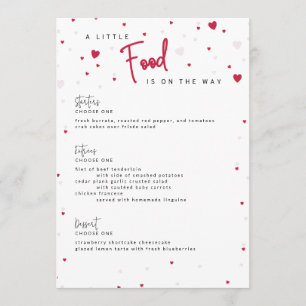 Little Sweetheart - Valentine's Baby Shower Menükarte