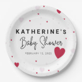Little Sweetheart - Valentine's Baby Shower Pappteller (Vorderseite)