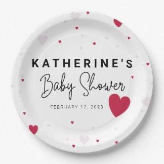 Little Sweetheart - Valentine's Baby Shower Pappteller