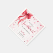 Little Sweetheart Valentines Baby Shower Serviette (Ecke)
