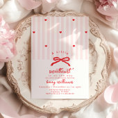 Little Sweetheart Valentines Bow Baby Shower Einladung