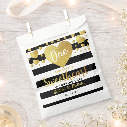 Little Sweetheart Valentine's Day Any Age Birthday Geschenktütchen (Ausgeschnitten)