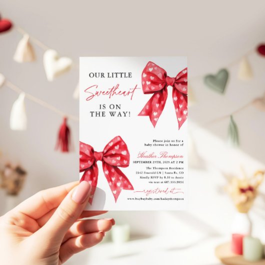 Little Sweetheart Valentines Day Baby Shower Einladung