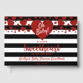 Little Sweetheart Valentine's Day Baby Shower Gästebuch (Vorderseite)