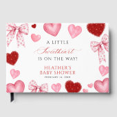 Little Sweetheart Valentines Day Baby Shower Gästebuch (Vorderseite)